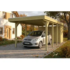 SKANHOLZ Carport Friesland 3,20 x 7,08 m grün imprägniert