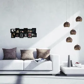 Relaxdays Collage-Bilderrahmen schwarz 81,0 x 30,0 cm, 1 St.