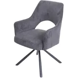 Esszimmerstuhl HWC-K30, Küchenstuhl Lehnstuhl drehbar Auto-Position Stoff/Textil