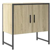 VidaXL Waschbeckenunterschrank Sonoma-Eiche 60x33x60 cm Holzwerkstoff