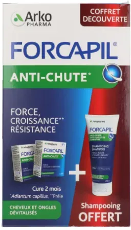 Forcapil Anti-Haarausfall Discovery Pack 30x2 Tabletten + Shampoo 200ml Gratis