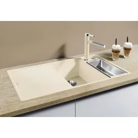 Blanco Axia III 6 S-F InFino Becken links mit Ablauffernbedienung weiß inkl. Holzschneidebrett (524666)