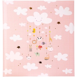 Babyalbum rose, 30x31 cm "Mobile" 4 S. Textvorspann, 60 weiße S.