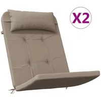 vidaXL Adirondack-Auflagen 2 Stk. Taupe Oxford-Gewebe