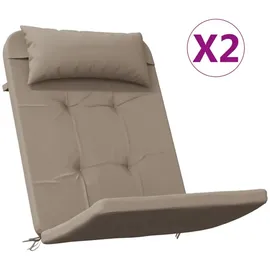 vidaXL Adirondack-Auflagen 2 Stk. Taupe Oxford-Gewebe