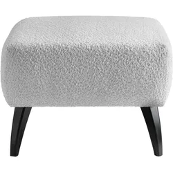 Polsterhocker INOSIGN "Colori", silber, B:66cm H:44cm T:66cm, 100% Polyester, Hocker, Holzfußfarbe wählbar, verschiedene Stoffe, hochwertige Stoffqualität