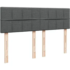 vidaXL Boxspringbett 140 x 200 cm Dunkelgrau