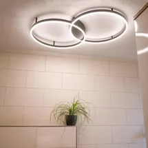 s.luce Ring 2-flammig Alu-Gebürstet Ø 40 cm
