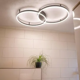 s.luce Ring 2-flammig Alu-Gebürstet Ø 40 cm