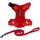 Best Pet Supplies Voyager Step-in Lock Katzengeschirr und reflektierende Katzenleine mit Neoprengriff by Best Pet Supplies - Unterstützt kleine, mittelgroße und große Katzenrassen, Rot, size XS - 1,5 m