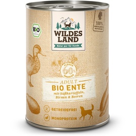 Wildes Land 656207 Hunde-Dosenfutter Ente Birne, Kartoffel Adult