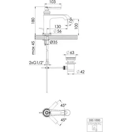 Steinberg 350 Einhandmischer Matt Black