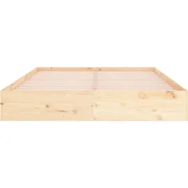 vidaXL Massivholzbett 200 x 200 cm Braun