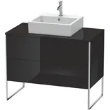 Duravit Waschtischunterschrank 2 Auszüge 100 x 77,8 x 54,8 cm Schwarz Hochglanz