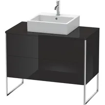 Duravit Waschtischunterschrank 2 Auszüge 100 x 77,8 x 54,8 cm Schwarz Hochglanz