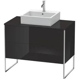 Duravit Waschtischunterschrank 2 Auszüge 100 x 77,8 x 54,8 cm Schwarz Hochglanz