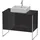 Duravit Waschtischunterschrank 2 Auszüge 100 x 77,8 x 54,8 cm Schwarz Hochglanz