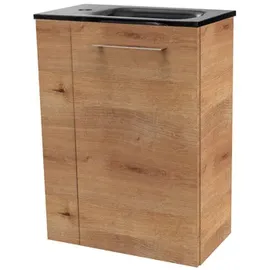 Fackelmann Waschbeckenunterschrank 44 x 60 x 24,3 cm Braun