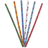 PARIS 2024, Einweg-Trinkhalme aus Karton Maskottchen M24, offizielles Lizenzprodukt, Einweg-Trinkhalme, biologisch abbaubare Trinkhalme, für Zuhause, geeignet für kalte und heiße Getränke, 24 Stück