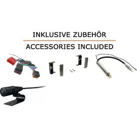 JUST SOUND best choice for caraudio Autoradio Einbaupaket Blaupunkt Milano 200 BT für Audi TT 8N Concert Bose Bluetooth USB