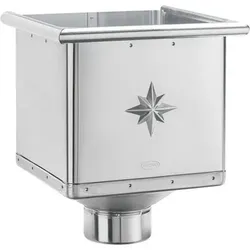 Zink-Wasserfangkasten 100mm, 240x288x240mm, kubisch