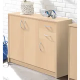 möbelando Kommode Standschrank Sideboard Beistellschrank Holzkommode Schrank Olli V Buche