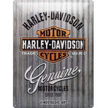 Nostalgic Art Nostalgic-Art Blechschild Harley-Davidson – Metal Wall – Geschenk-Idee für Motorrad-Fans,,aus Metall, Vintage-Design zur Dekoration, 30 x 40 cm