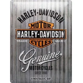 Nostalgic Art Nostalgic-Art Blechschild Harley-Davidson – Metal Wall – Geschenk-Idee für Motorrad-Fans,,aus Metall, Vintage-Design zur Dekoration, 30 x 40 cm
