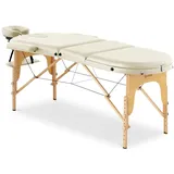 Physa Massageliege klappbar Massagebank Massagetisch Holzrahmen 227 kg Beige