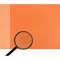 alles-meine.de GmbH XL große - Schreibtischunterlage/Unterlage - Größe & Modell & Farbwahl - 60 cm x 40 cm - Leder Effekt - orange - abwischbar - rutschfest - Schreibunterlage..