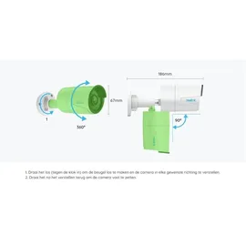 Reolink P320 5 MP PoE Überwachungskamera Weiß