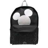 Disney Rucksack Mickey Backpack Freizeitrucksack für Kinder und Jugendliche, Schwarz