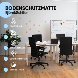 Björn&Schiller Bodenschutzmatte 100 x 120 cm Kratzschutz Schreibtischunterlage