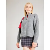 Only Tokyo Zip Cardigan Strickjacke in Grau, XS