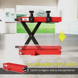 Homcom Motorradheber 500 kg belastbar Höhenverstellbar 95-400 mm