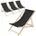 ECD Germany Sonnenliege 100 x 57,5 x 83 cm Schwarz
