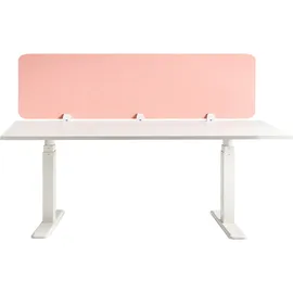 Beliani 2-tlg Schreibtischtrennwand SPLIT 180 x 50 cm pfirsichrosa