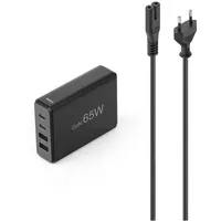 Hama USB-Ladestation 4 Ports, GaN, Schnellladegerät, 2xUSB-C, 2xUSB-A, PD, 65 W