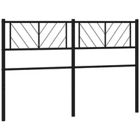 VidaXL Kopfteil Metall Schwarz 135 cm