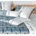 JANINE Carmen S 55026 nachtschattenblau/perlblau 135 x 200 cm + 80 x 80 cm
