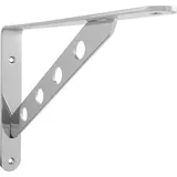 Garderobenkonsole Keket Schräge mit 4 Löcher, Stahl - vernickelt matt