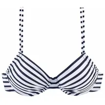 VENICE BEACH Bügel-Bikini-Top Damen weiß-marine-gestreift Gr.36 Cup B