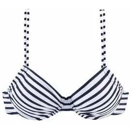 VENICE BEACH Bügel-Bikini-Top Damen weiß-marine-gestreift Gr.36 Cup B