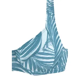 LASCANA Bikini-Top Damen Blau/Mehrfarbig 38 Cup C