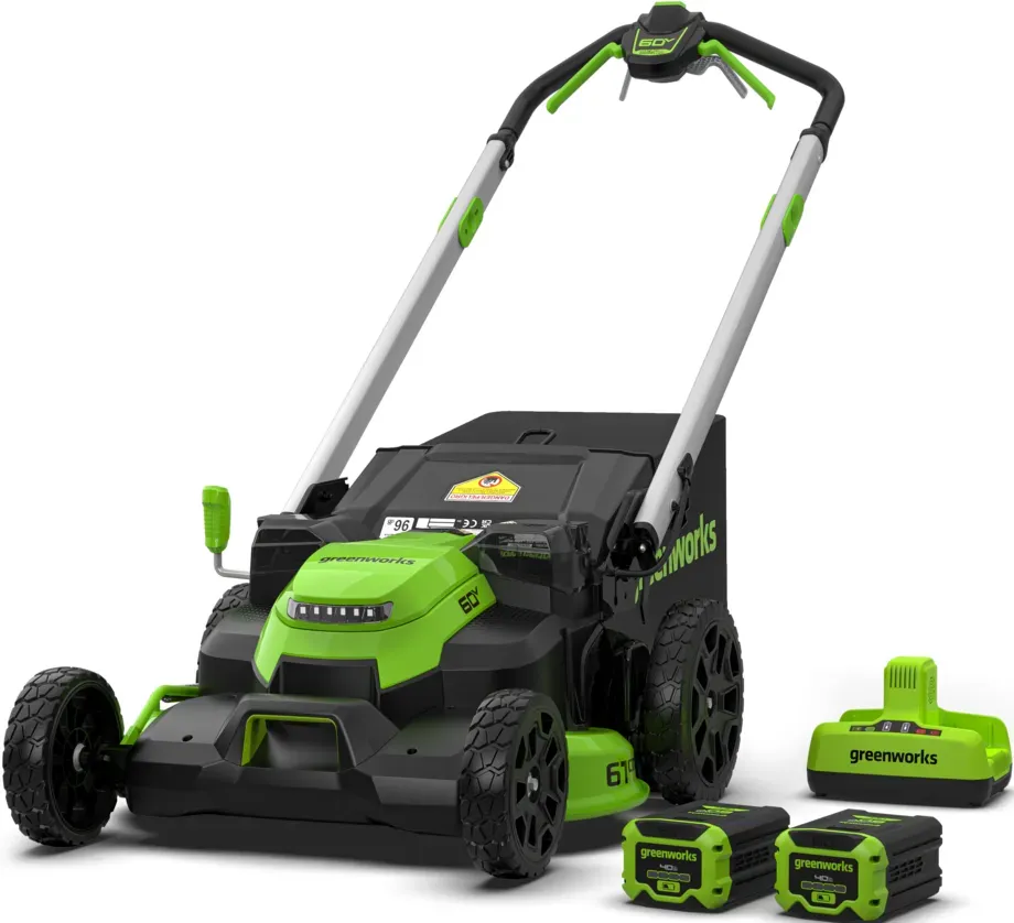 Greenworks 60V Rasenmäher 61cm mit Radantrieb - 2x 4Ah Akkus