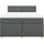 vidaXL Boxspringbett mit Matratze Dunkelgrau 160x200 cm Stoff