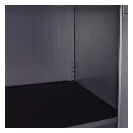 Mendler HWC-H17 Aktenschrank 185 x 90 x 40 cm dunkelgrau