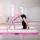 ECD Germany Aufblasbare Gymnastikmatte Airtrack 4m, Rosa, 10 cm Dicke, Tumbling Matte Air Matte Track Trainingsmatte Fitnessmatte Sportmatte Yogamatte mit Tragetasche & elektr. Luftpumpe