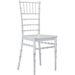 8er-Set Hochzeitsstuhl | Kunststoff | Weiß | Stapelbar | Chiavari Stuhl, Chiavarina Stuhl, Tiffany Stühle