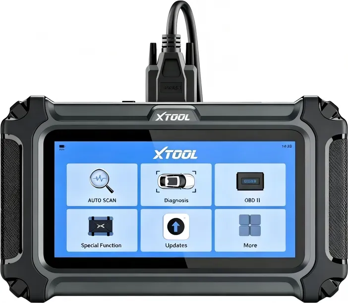 XTOOL D5S OBD2-Diagnosegerät für 4 Systeme: Motor/ABS/Airbag/Getriebe, mit 16 Zurücksetzungen (Öl/Reifen/SAS/BMS/ABS/DPF/TPMS/Throttle), volle EOBD/OBD2-Funktionen, CAN-FD/FCA, AutoVin, Lifetime-Updates